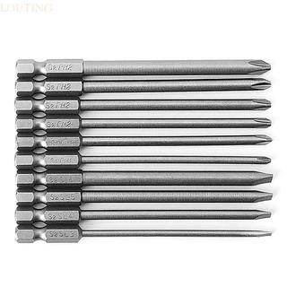 LOUTING 10 ชิ้นแม่เหล็ก Slotted PH2 ไขควงบิต S2 เหล็ก 1 4 Hex Shank 100 มม.