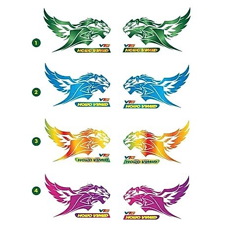 Howo Flying Tiger สติ๊กเกอร์สําหรับตกแต่งรถบรรทุก - สติ๊กเกอร์สําหรับรถบรรทุก Howo 371/380 รถแทรกเตอ