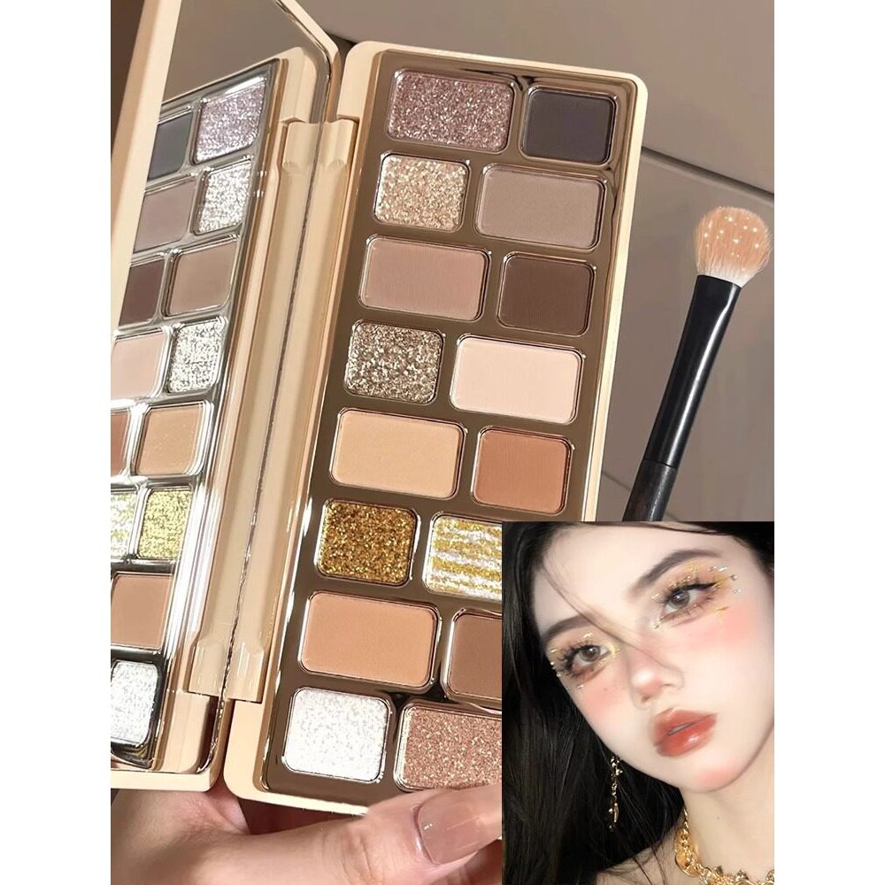 อายแชโดว์ พาเลทตา Fengshen Eyeshadow เกิด!16 สีอายแชโดว์ Palette Spring Macaron หลากสี Matte Pearlescent Color Eyeshadow