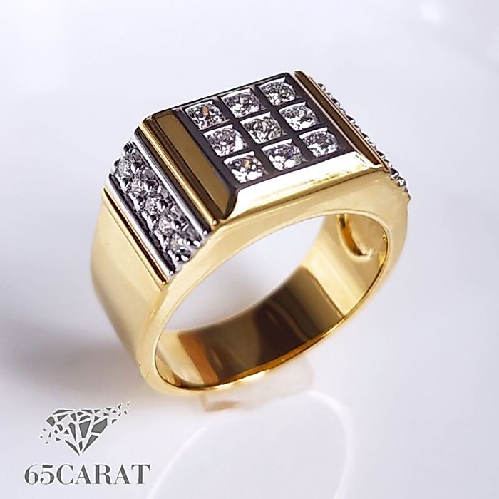 65Carat - แหวนเพชรแท้น้ำ100 เพชรเบลเยี่ยมคัท️ แหวนผู้ชาย เพชรรวมกว่าครึ่งกะรัต️ราคาพิเศษจากโรงงานโด
