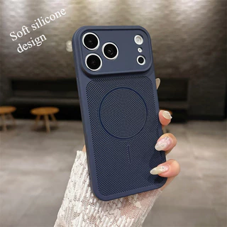 เคสโทรศัพท์ ไอโฟน 17 16 15 14 13 12 11 มือโปร สูงสุด เคสป้องกัน 14 โปรแม็กซ์ การกระจายความร้อนระบายอากาศกรณีโทรศัพท์ซิลิโคนอ่อนนุ่ม, เหมาะสําหรับ ไอพี 11 12 13 14 15 16 17 มือโปร สูงสุด