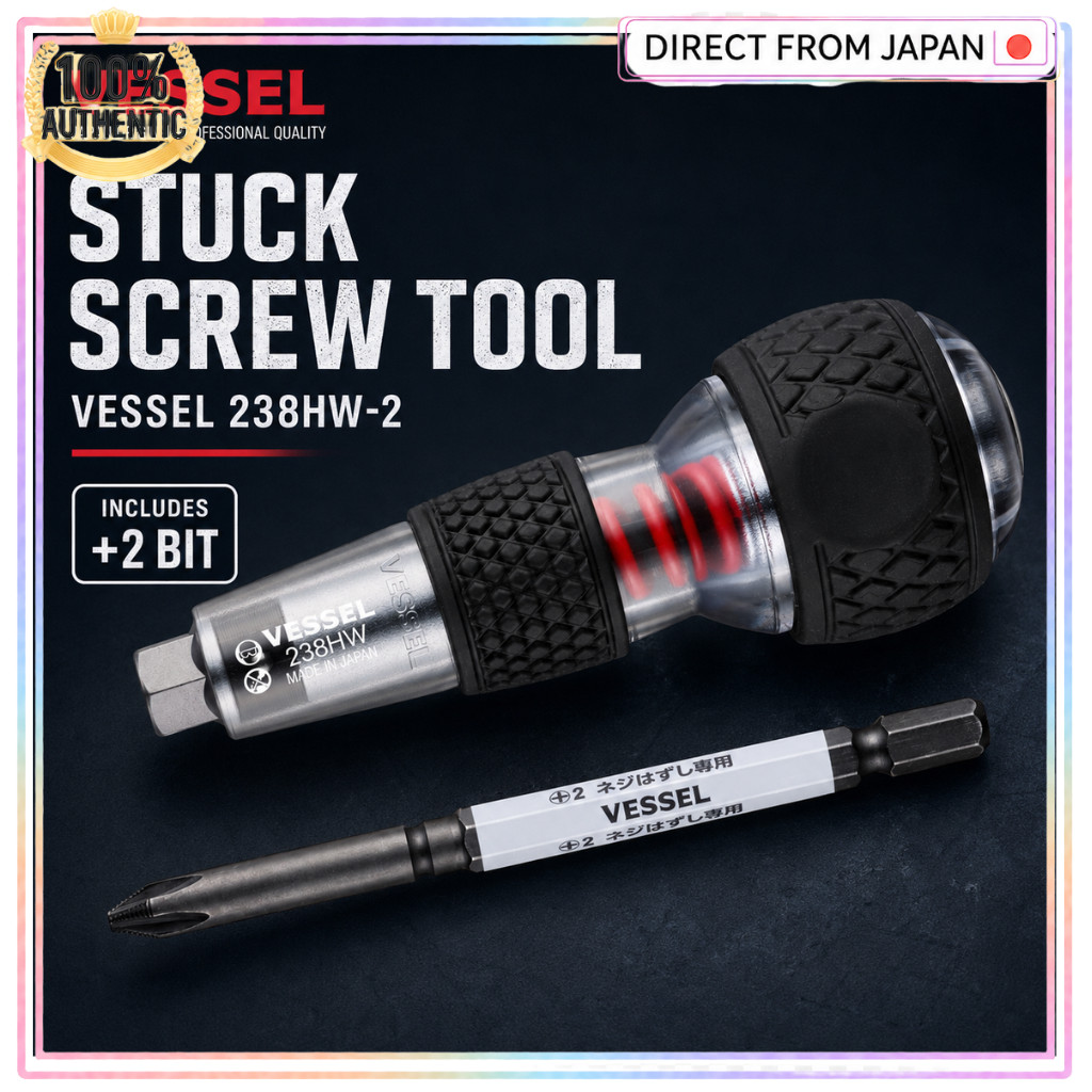 VESSEL 238HW-2 Hazuseru Ball Grip Impactor Stuck Screw Removal Tool