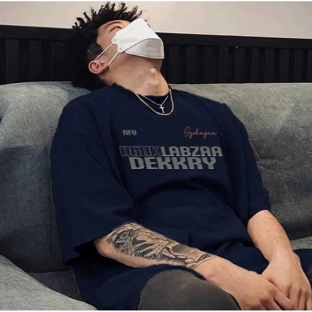 High Street oversize Street Wear ครึ่งแขน