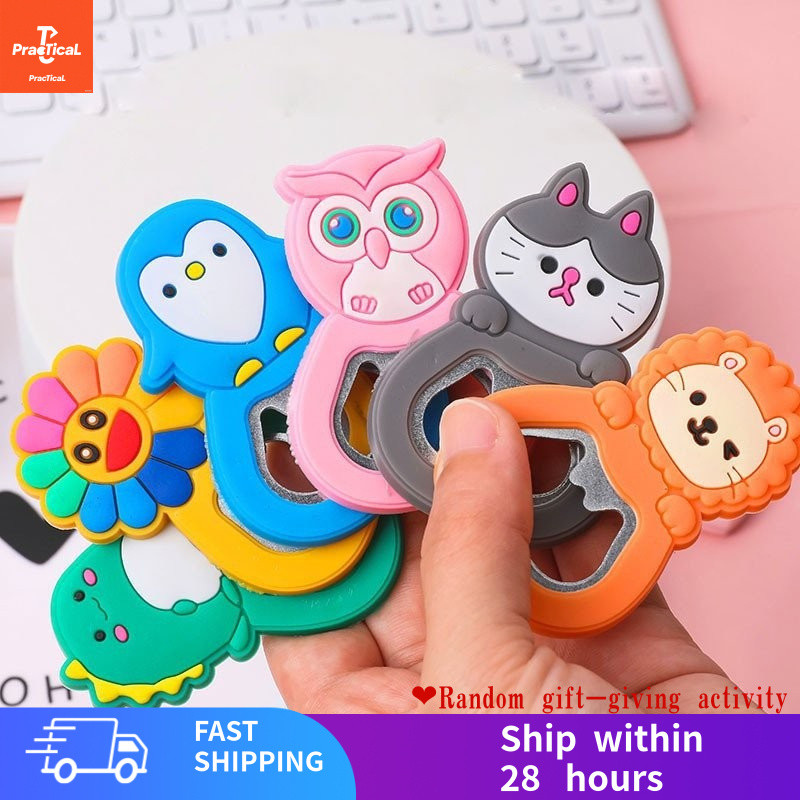 ที่เปิดขวดสติกเกอร์ตู้เย็น]✅ส่งฟรี Cartoon Beer Multi-Purpose [Pattern IM6P