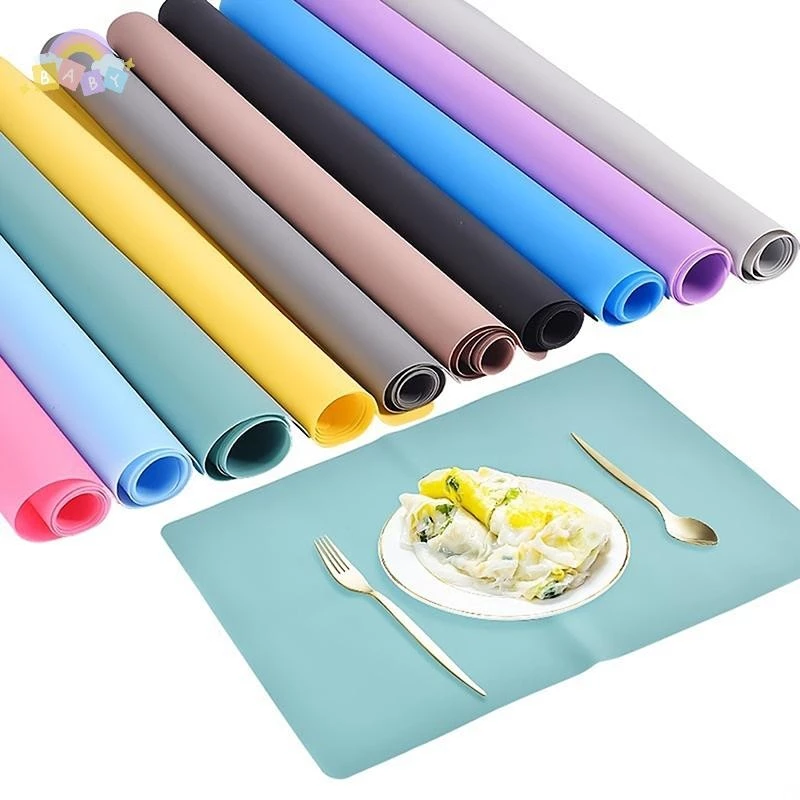 [BB-t] 15.7.5"x11.81" ขนาดใหญ่พิเศษซิลิโคนเกรดอาหารกันน้ํา Placemat ฉนวนกันความร้อนลื่นล้างทําความสะอาดได้ตารางเสื่อสําหรับห้องครัวอาหารค่ําใ