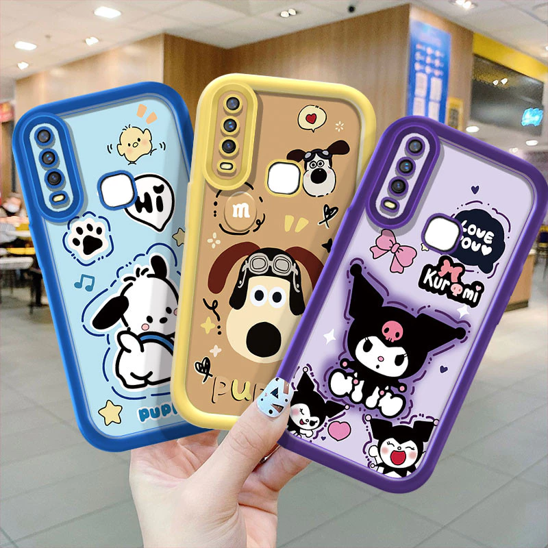 TPU ซิลิโคนนุ่มเคสโทรศัพท์สําหรับ VIVO Y3S2020 Y11 Y12 1940 1906 1904 1902 1901 Y17 Y15 Y12i Y20 Y20S Y20T Y12S Y20i Y12A น่ารักการ์ตูน Kuromi หมี