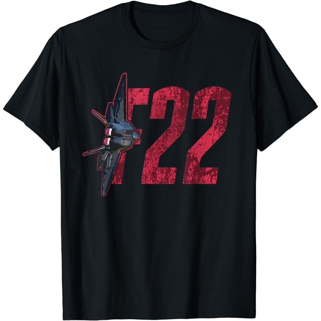 F - 22 Fighter Jet Print เสื้อยืดผ้าฝ้าย 100%, ขนาด S - 5XL, ดีไซน์เท่ห์