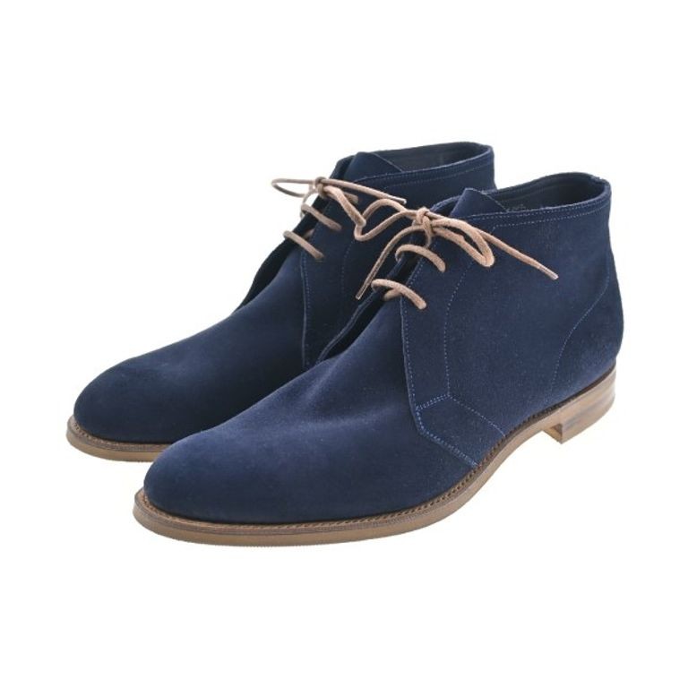EDWARD GREEN Boots navy 25.5cm Direct from Japan Secondhand