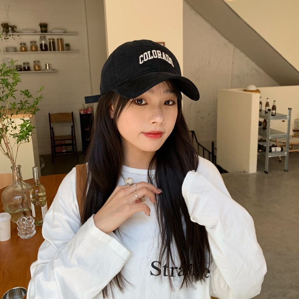 🍊Evelyn🍊หมวกเบสบอล ปักตัวอักษร กันแดด หมวกวินเทจ กลางแจ้ง หลากสี ใหม่ แฟชั่น สำหรับผู้ชายและผู้หญิง พร้อมส่ง - รูปที่ 3