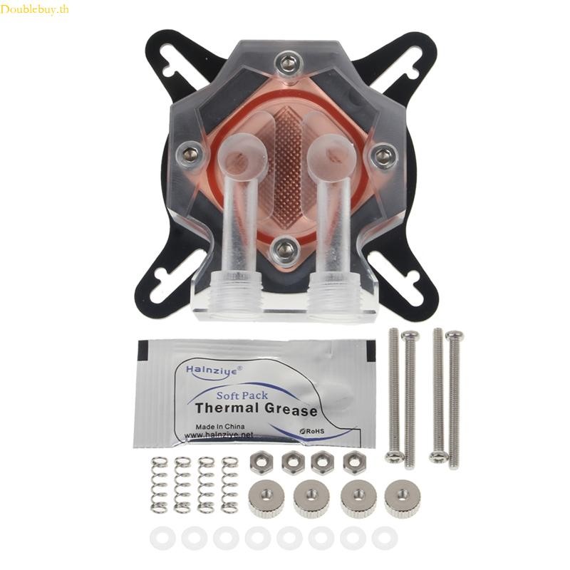 Doublebuy CPU Water Cooling Block Double Channel G1 4 CPU Water Cooler Block Universal สําหรับ CPU ค