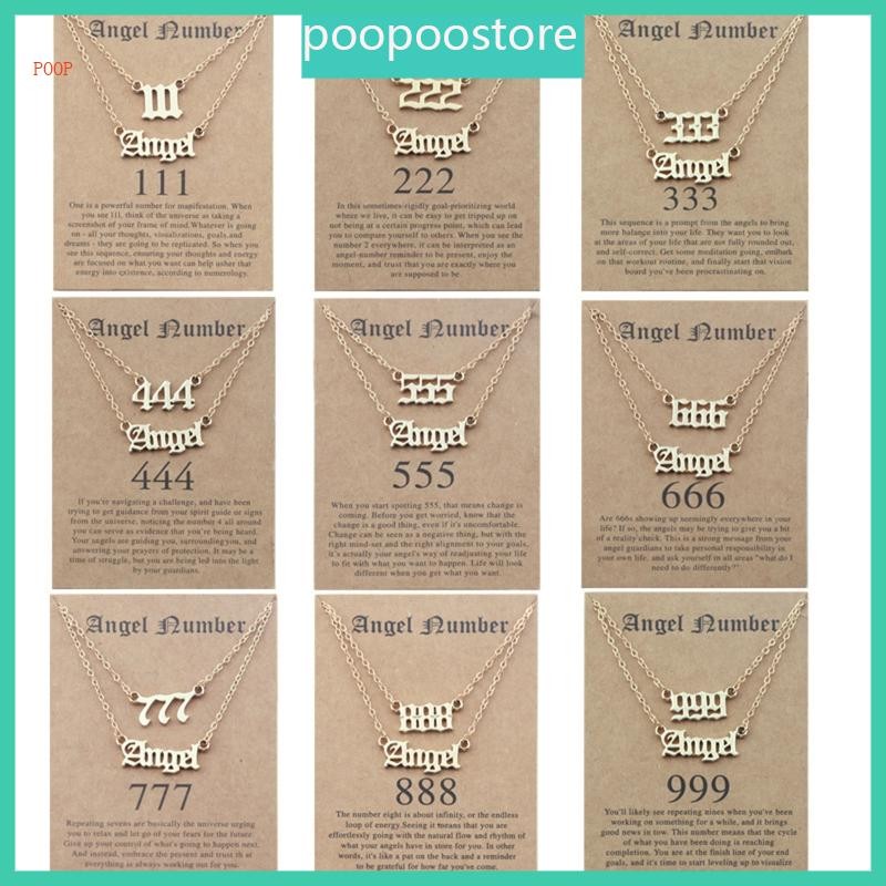 สร้อยคอAngel Number พร้อมตัวเลขอันศักดิ์สิทธิ์ 111, 222, 333, 444, 777 ในสไตล์ Chokers สำหรับเครื่อง