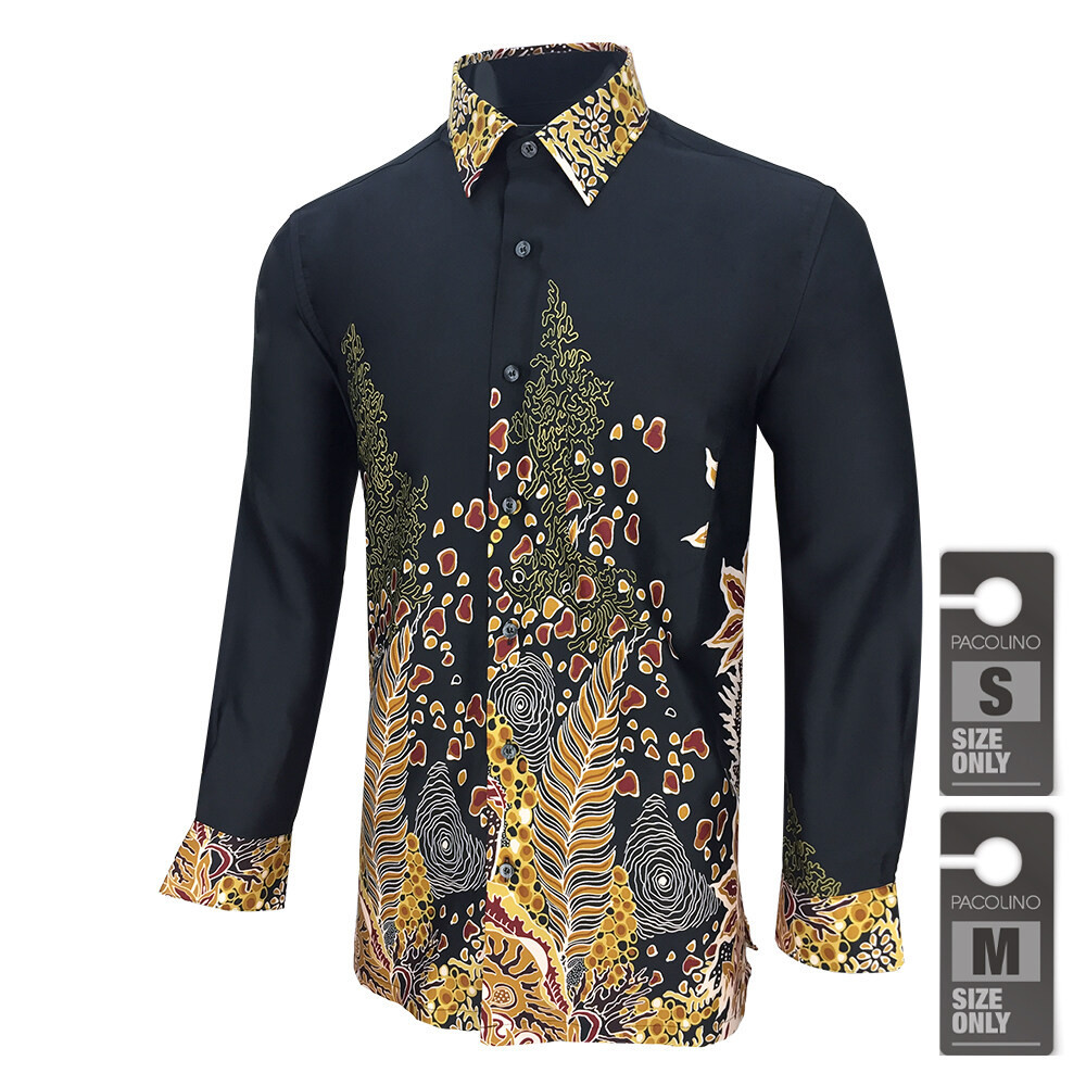 เสื้อมาลายูกึ่งแขนยาวสำหรับผู้ชาย - BA222-BK0071-A