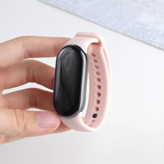 สายยางกีฬา for Xiaomi Mi Band 10/9/8 อุปกรณ์เสริมสร้อยข้อมือซิลิโคน Soft Polos Warna for Smartwatch Mi Band 10 9 8 NFC