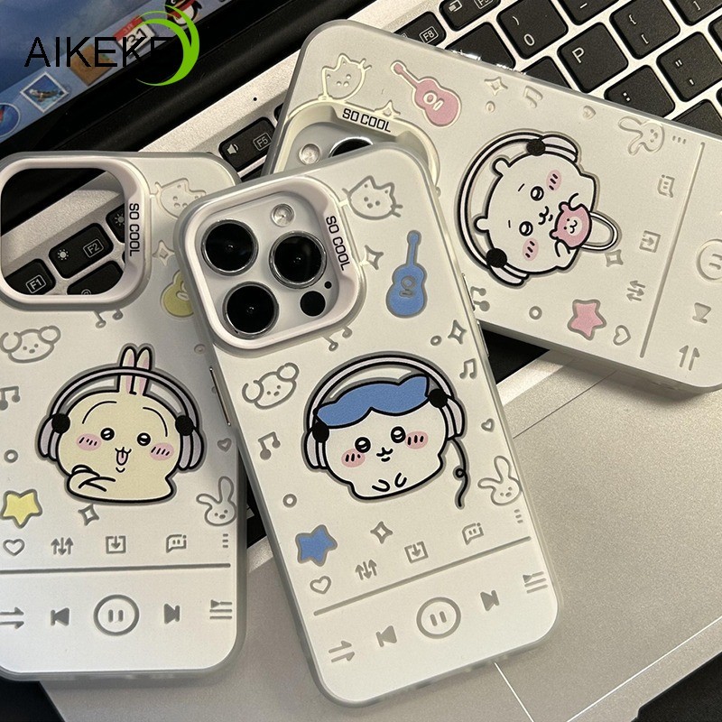 น่ารัก Usagi สําหรับ iPhone 16E 16 15 14 13 12 Mini 11 Pro Max การ์ตูน Chikawa เคสโทรศัพท์ Hachiware กันกระแทก Matte ฝาหลัง