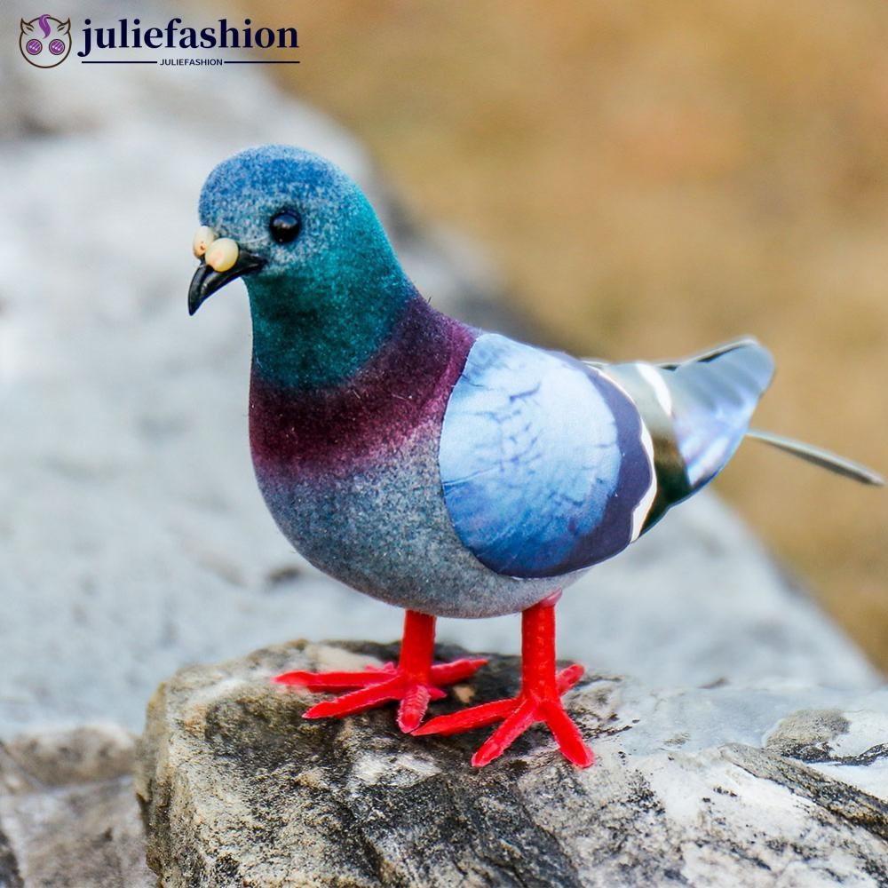 JULIEFASHION ประดิษฐ์ Dove รุ่นนกเลียนแบบสัตว์จําลองสีเทา Pigeon การถ่ายภาพ Props Party งานแต่งงาน S