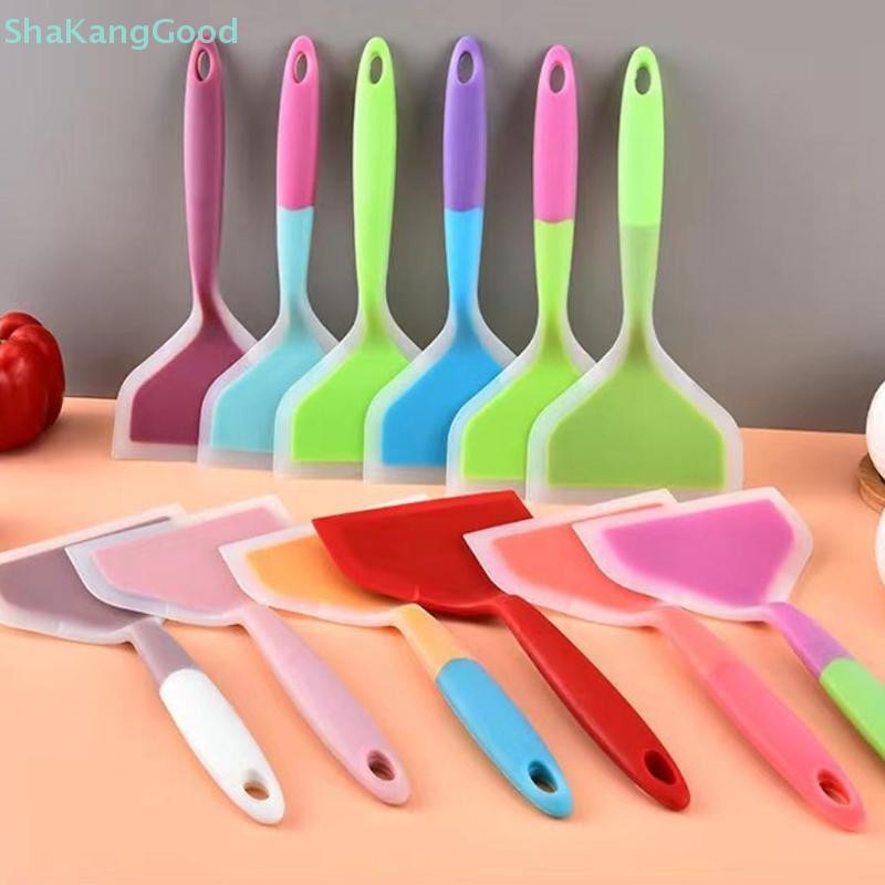 SKTH เครื่องครัวกระทะอเนกประสงค์ไม่ติด - ไม้พายไข่ซิลิโคน, เครื่องหมุนแพนเค้กกว้าง, และเครื่องพลิกไข่สําหรับทําอาหารและเบเกอรี่ SKK