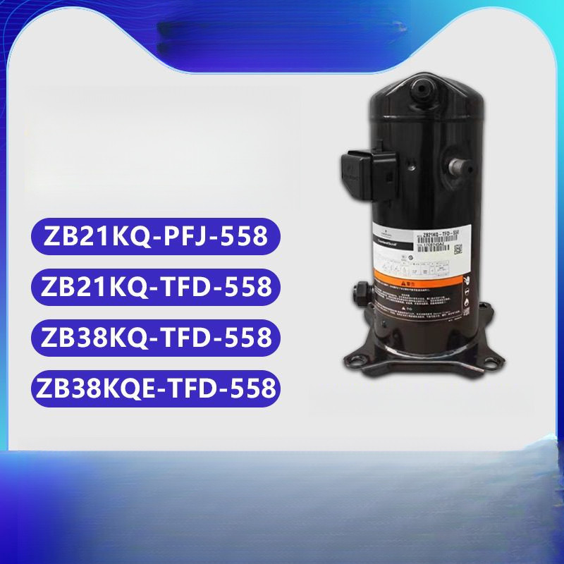 คอมเพรสเซอร์ Copeland 3 HP 5P ใหม่เอี่ยม สำหรับห้องเย็นอุณหภูมิต่ำ ZB21KQ-PFJ-558 ZB38KQ-TFD-558