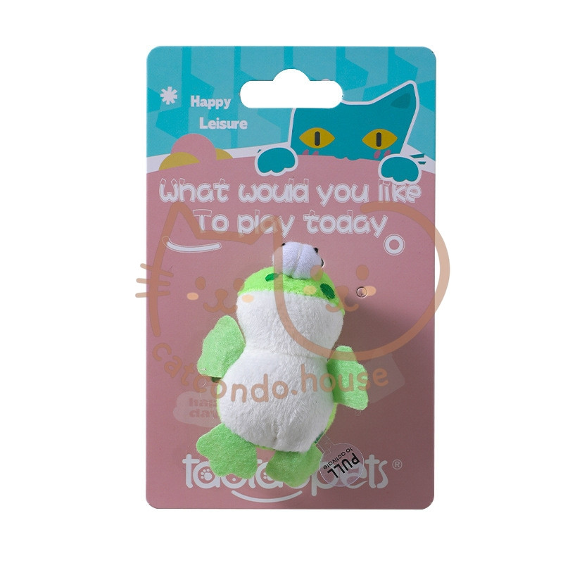 Cathouse ตุ๊กตามีเสียงร้อง นกน้ำตาล ไก่เหลือง กบเขียว ของเล่นแมวแบบมีเสียงนกร้อง ขนนุ่ม ขนาดพอดีฝ่ามือ - รูปที่ 4