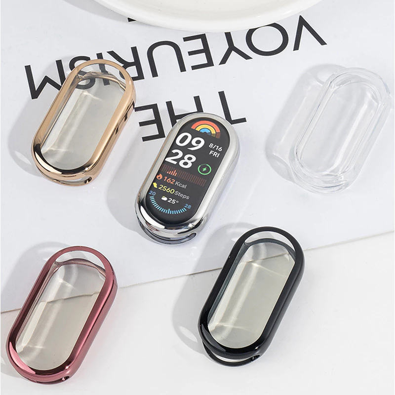 เคสTPUแบบนุ่มสําหรับXiaomi Mi Band 10 9 8 อุปกรณ์เสริมAll-Aroundป้องกันกันชนป้องกันหน้าจอสําหรับMi band 10 9 8 ฝาครอบ