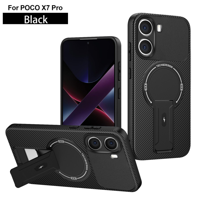 เกราะที่ทนทาน Magnetic Bracket สําหรับ Xiaomi 14T 14T Pro Poco F7 Pro F7 Ultra X7 Pro M6 Pro X6 C65 C71 C61 ปลอกทหาร Drop Protection Wireless Charge ฝาหลัง