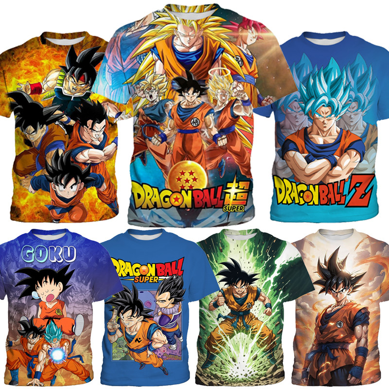 Hot Blood Day Anime Dragon Ball Design Italian Retro Brain Fusion พิมพ์ชายเสื้อยืด 3-13 ปี Breathable แขนสั้น Top ฮาโลวีน Christmas Party อินเทรนด์เด็ก