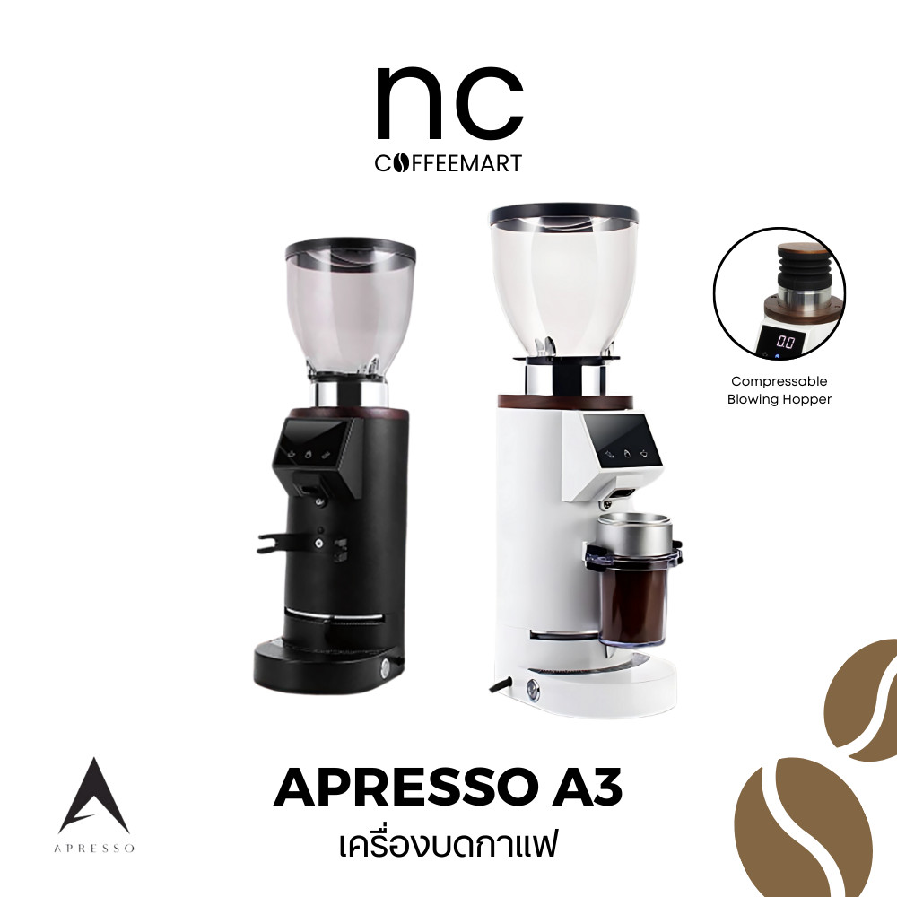 APRESSO A3 Gen 2 Coffee Beans Grinder [DF64E] เครื่องบดกาแฟ เอสเปรสโซ [64mm DLC Flat Burrs] [1 Year 