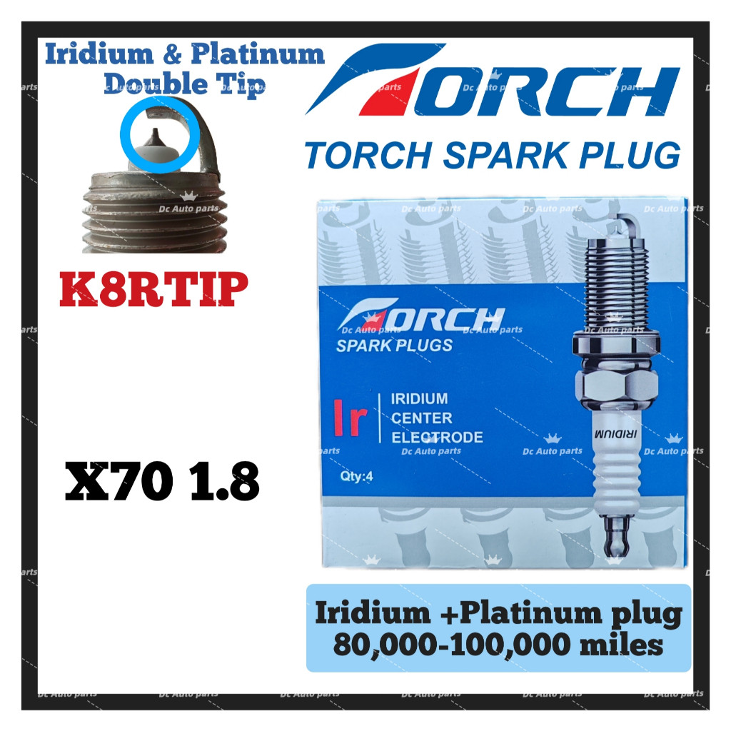 TORCH IRIDIUM & PLATINUM SPARK PLUG PROTON X70 1.8 K8RTIP