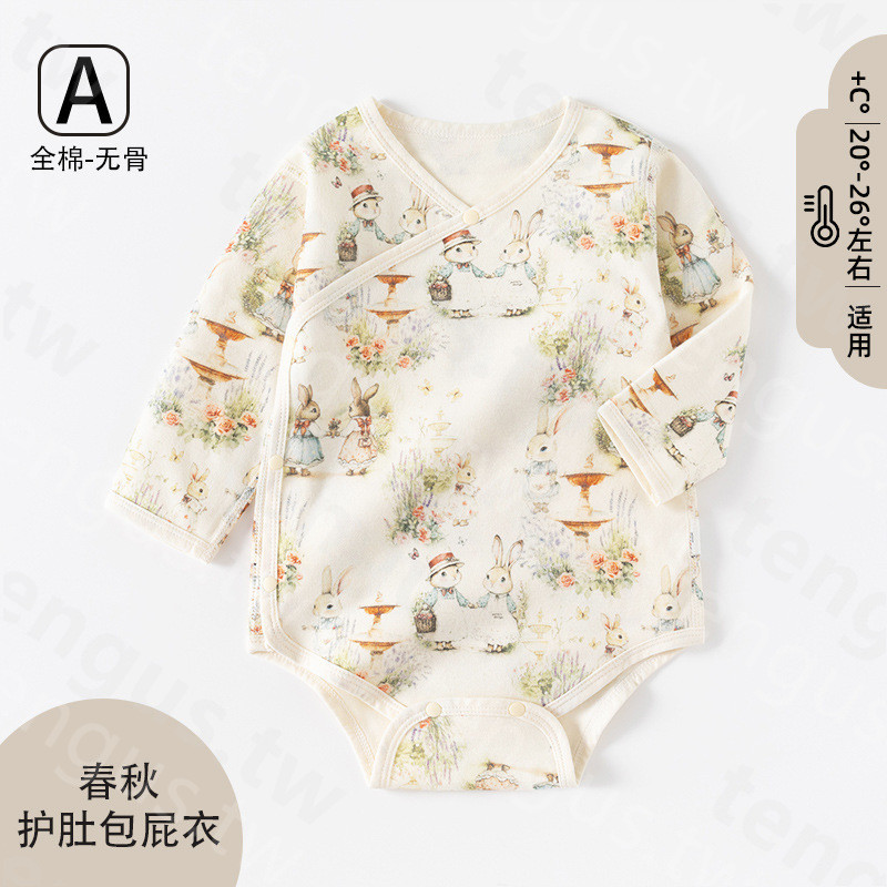 ชุดเด็กทารกแรกเกิด แบบการ์ตูน Peter Rabbit สไตล์ยุโรปและอเมริกัน ทำจากผ้าฝ้ายแท้ สินค้าพร้อมส่ง