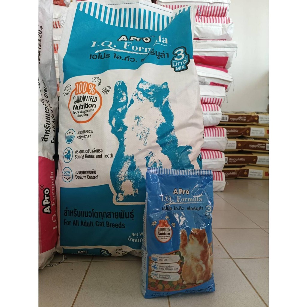 [จำนวน 20 ถุง ยกกระสอบ 20 kg ] APro I.Q. Formula   อาหารเม็ดสำหรับแมวโต และ ลูกแมว - รูปที่ 3