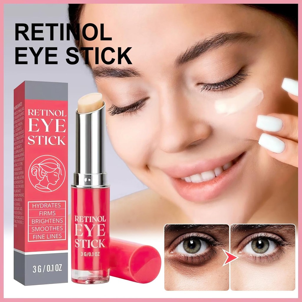 MILKKI Retinol Eye Stick, Anti Aging Eye Cream สําหรับริ้วรอย, Dark Circles และ Puffiness, Under Eye