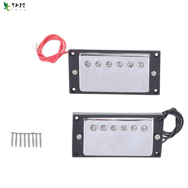 THJ2Humbucker Double Coil Pickups คอและสะพานใช้งานร่วมกับ LP สไตล์กีตาร์ไฟฟ้าสําหรับกีตาร์อะไหล่ชุดเ