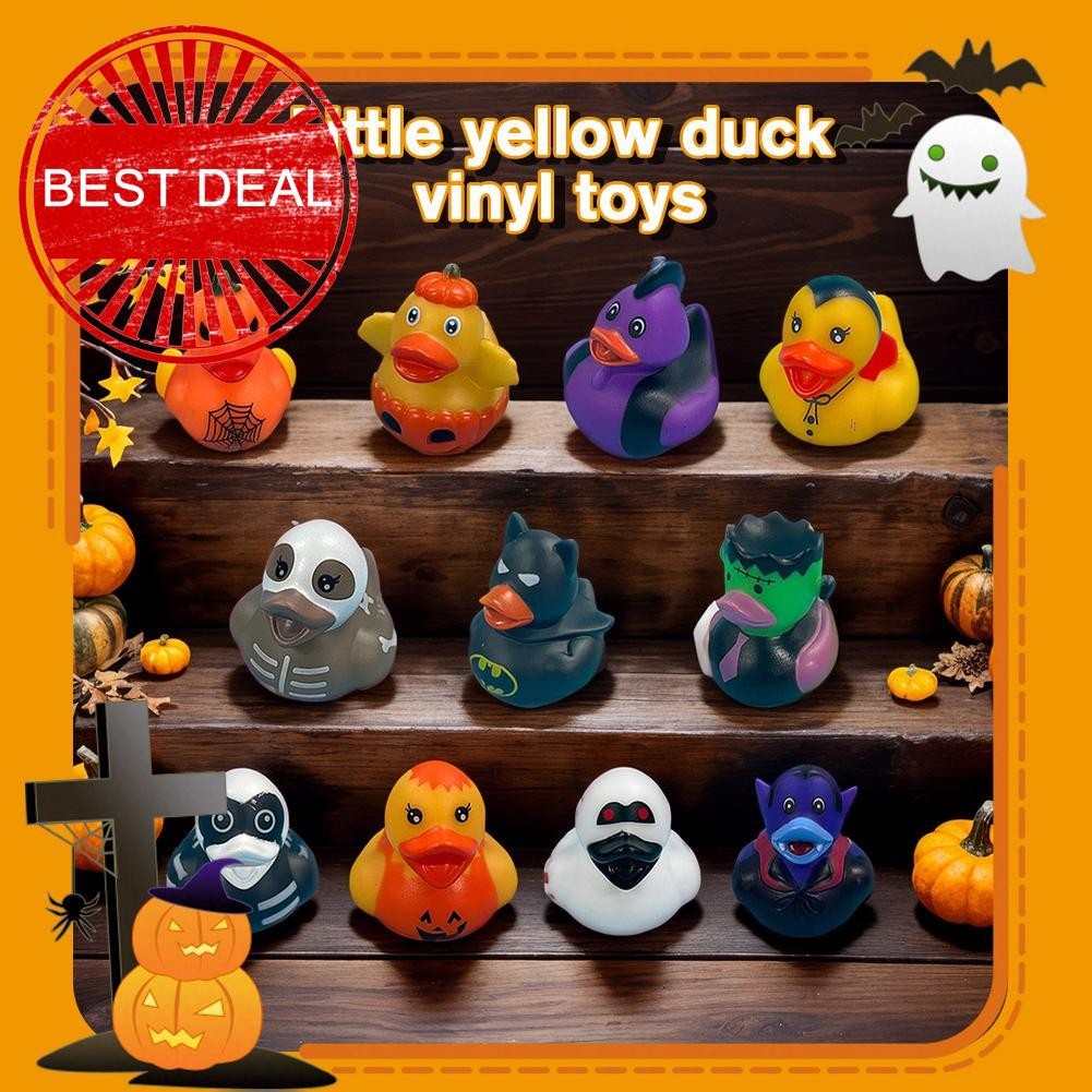 เป็ดยางฮาโลวีนบทบาท Squeaky Baby Bath เป็ดของเล่นตลกของขวัญฮาโลวีนอาบน้ําเวลา Bathly J7c1