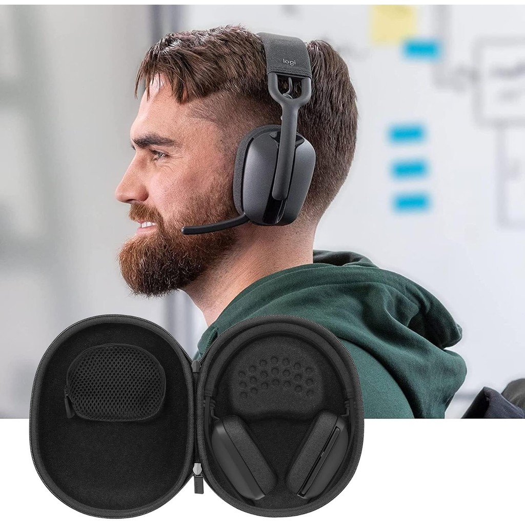 Aenlosi Hard Carrying Case เข้ากันได้กับหูฟังไร้สาย Logitech Zone Vibe 100/125 Y4M0
