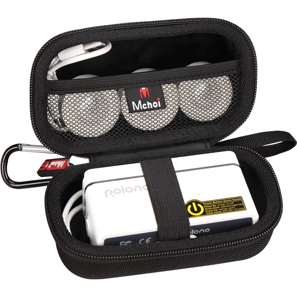 เคสเครื่องพิมพ์ฉลาก Mchoi เหมาะสําหรับ POLONO P31S และ L1-A, กล่องเก็บเครื่องพิมพ์สติ๊กเกอร์แบบพกพาก