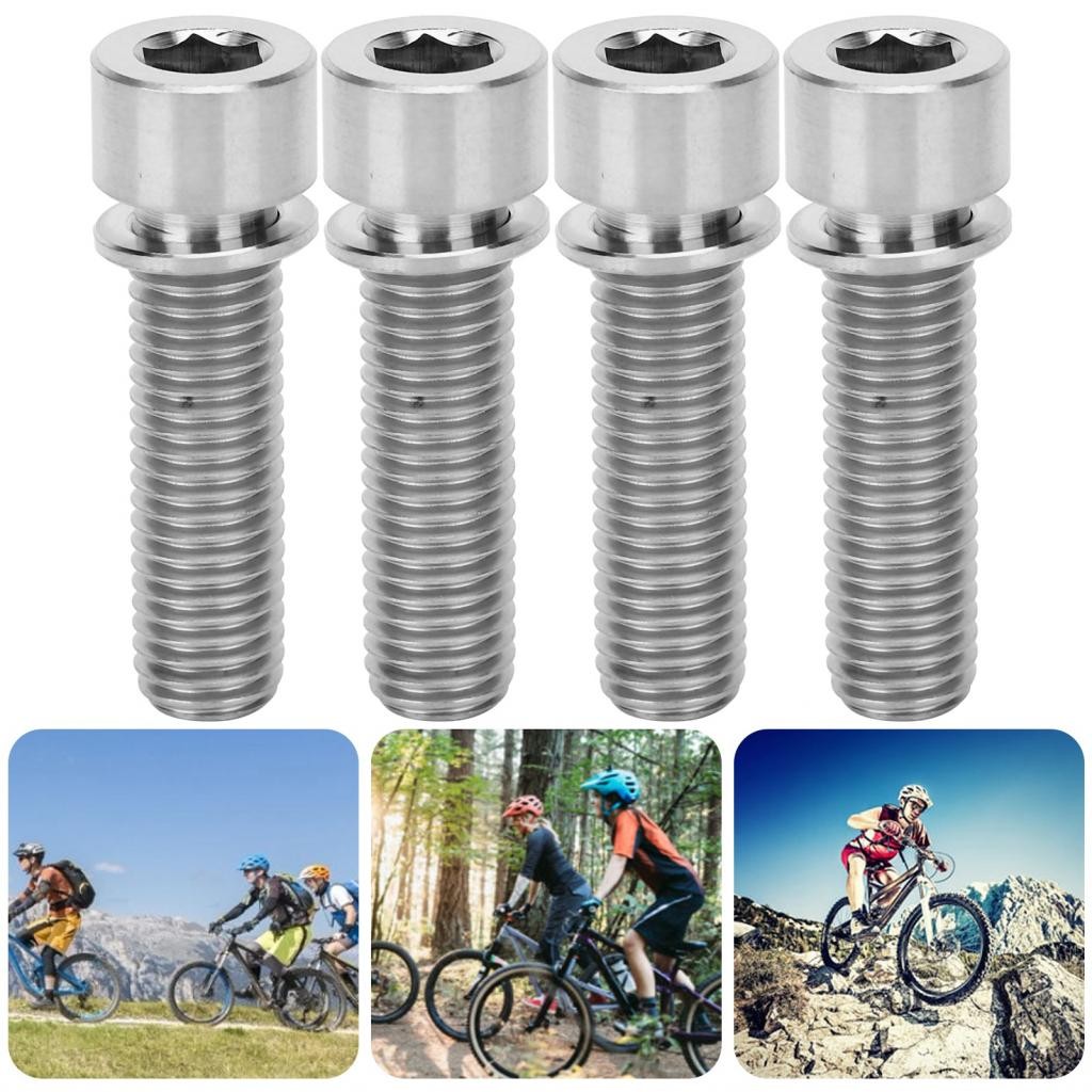 4PCS BIKE HANDBAR BOLTS SREAD BI Cycle Cycle Titanium Alloy Inner Screws M7x25mm (สีดั้งเดิมไทเทเนีย