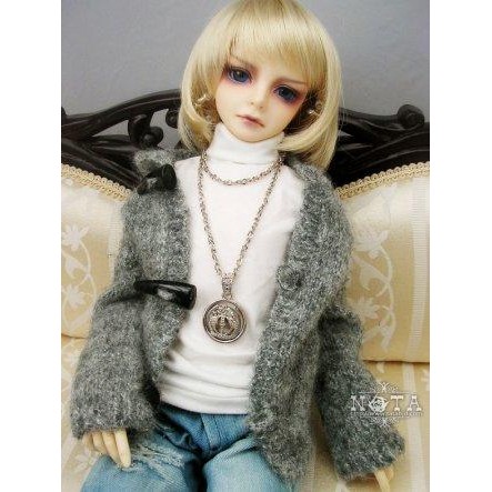 4 จุด 3 จุด 17/ลุง บีเจดี.SD ★เสื้อเบบี้บอททอม★เสื้อคอเต่าแขนกุดรุ่นสีขาว~ปุ่มหลัง