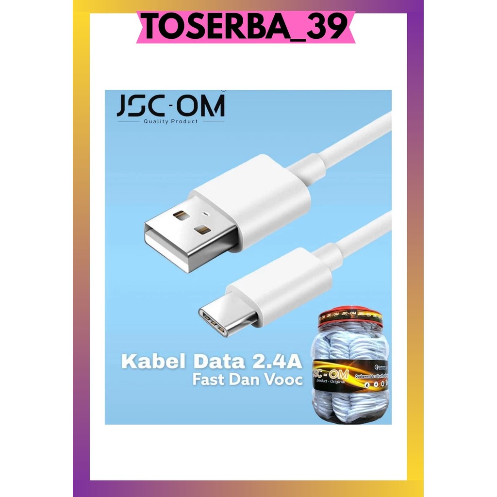 T39 JSC-OM TYPE C PLAIN DATA CHARGER CABLE สูงสุด 2.4A SUPPORT FASTCHARGING PATENT