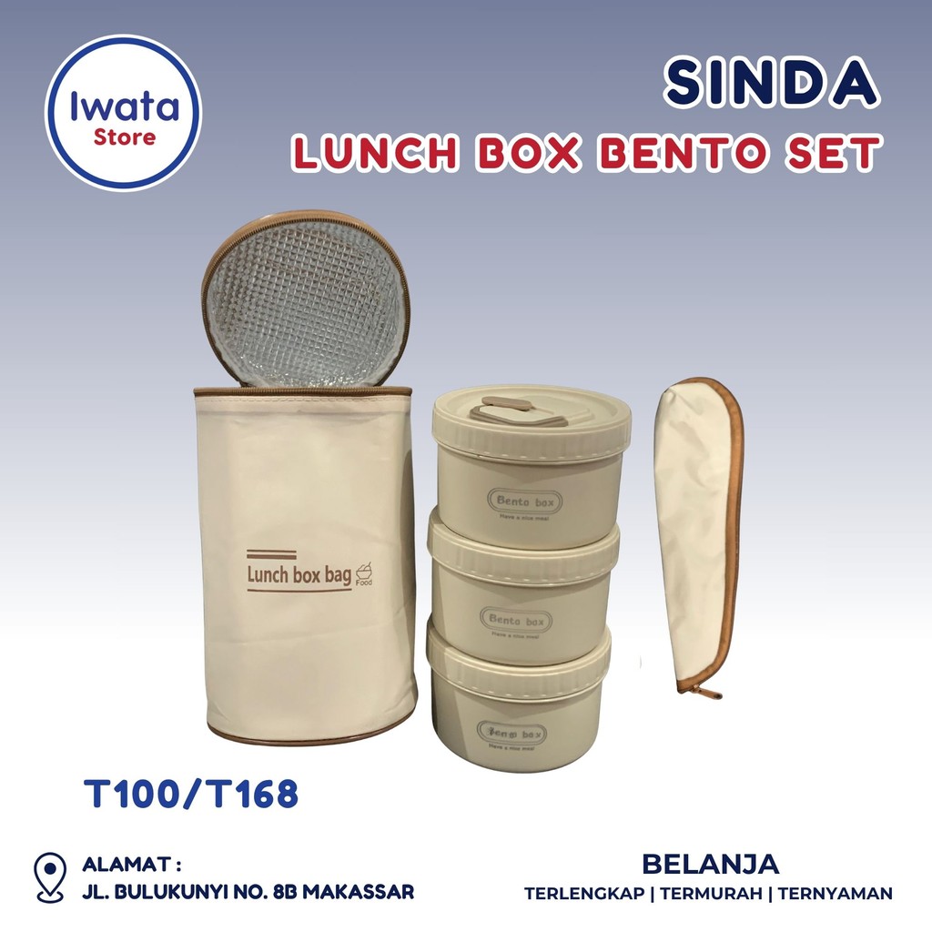 LUNCH BOX BENTO SET/ STAINLESS STEEL LUNCH BOX 3in1 + SET OF SPOONS AND FORKS/ HEAT RESISTANT T100/T