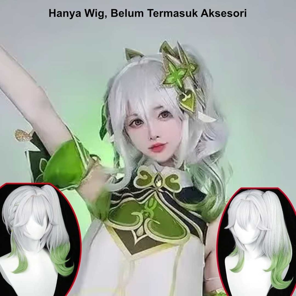 MRNSTREDIANRUO วิกผม Genshin Impact Nahida Kusanali คอสเพลย์ - DR161