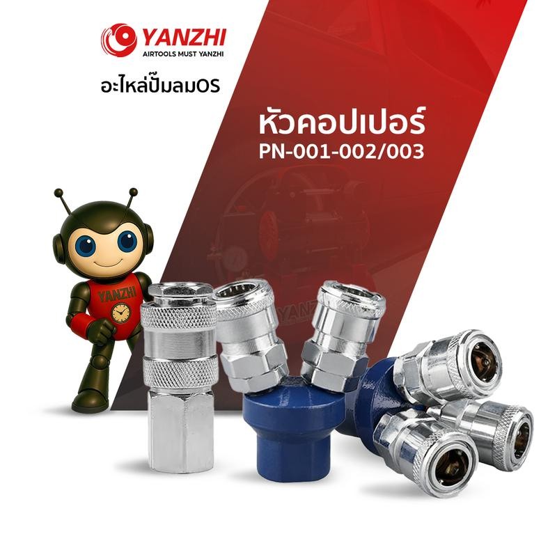 Yanzhi คอปเปอร์ เกลียวใน 1/4"  ท่อหัวต่อปั๊มลมแบบ 2 ทาง และ 3 ทาง