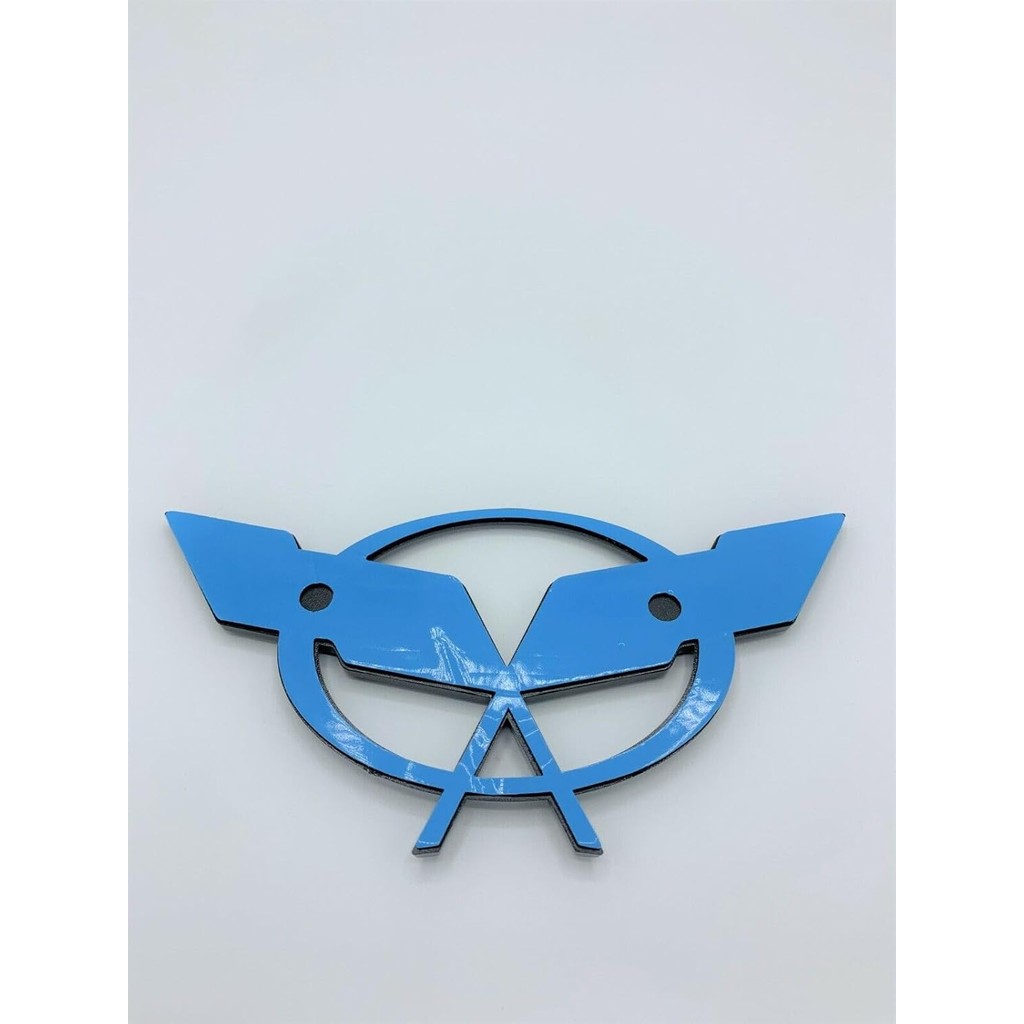 1x 1997-2004 Corvette C5 ด้านหลัง Cross Flags Emblem 3D Deck ฝาปิดป้ายสติกเกอร์สําหรับ Corvette (สีแ