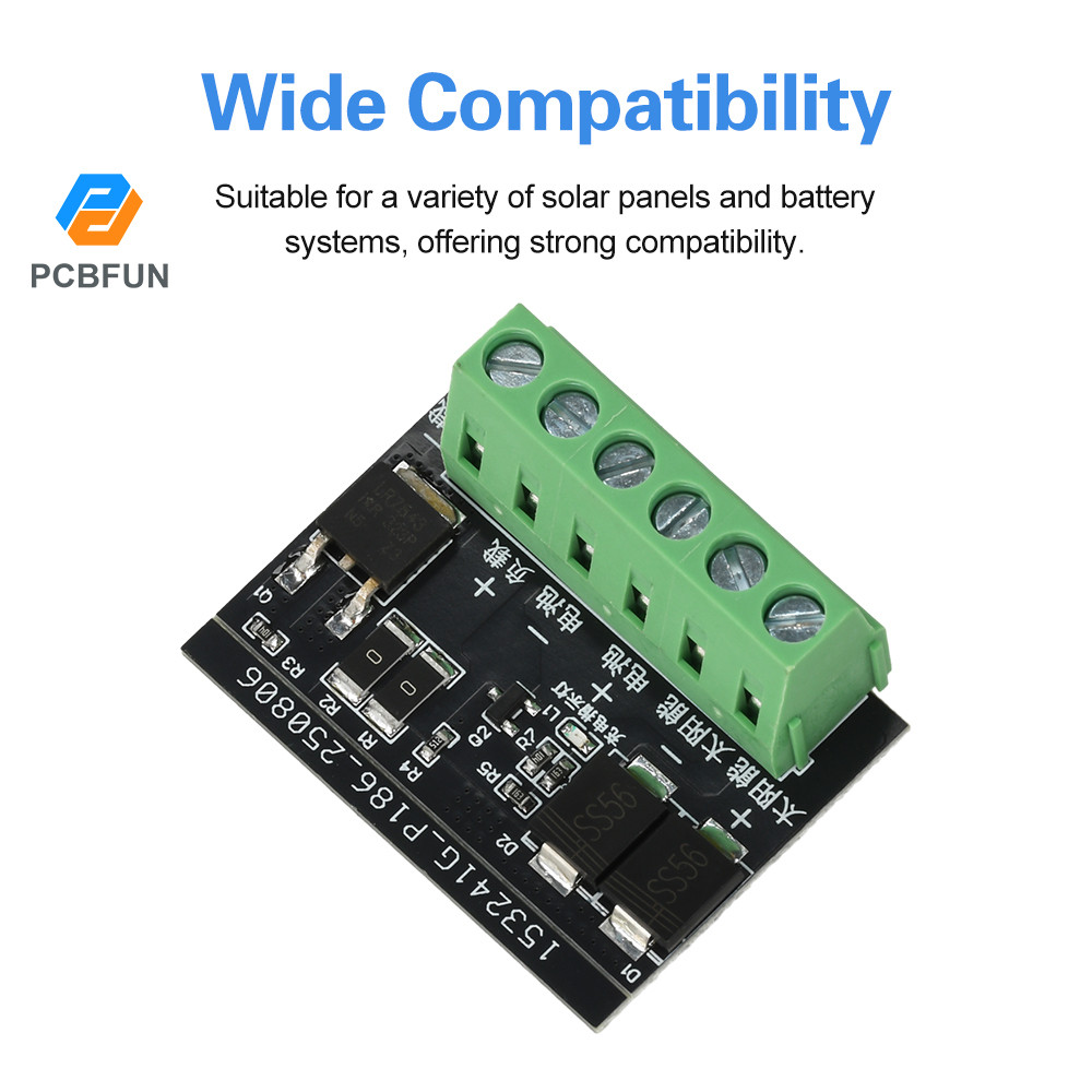 Pcbfun DC 6-45V ไฟถนนพลังงานแสงอาทิตย์บอร์ดควบคุมไฟ LED อัตโนมัติอย่างเต็มที่พลังงานแสงอาทิตย์ไดร์เวอร์คณะกรรมการควบคุม