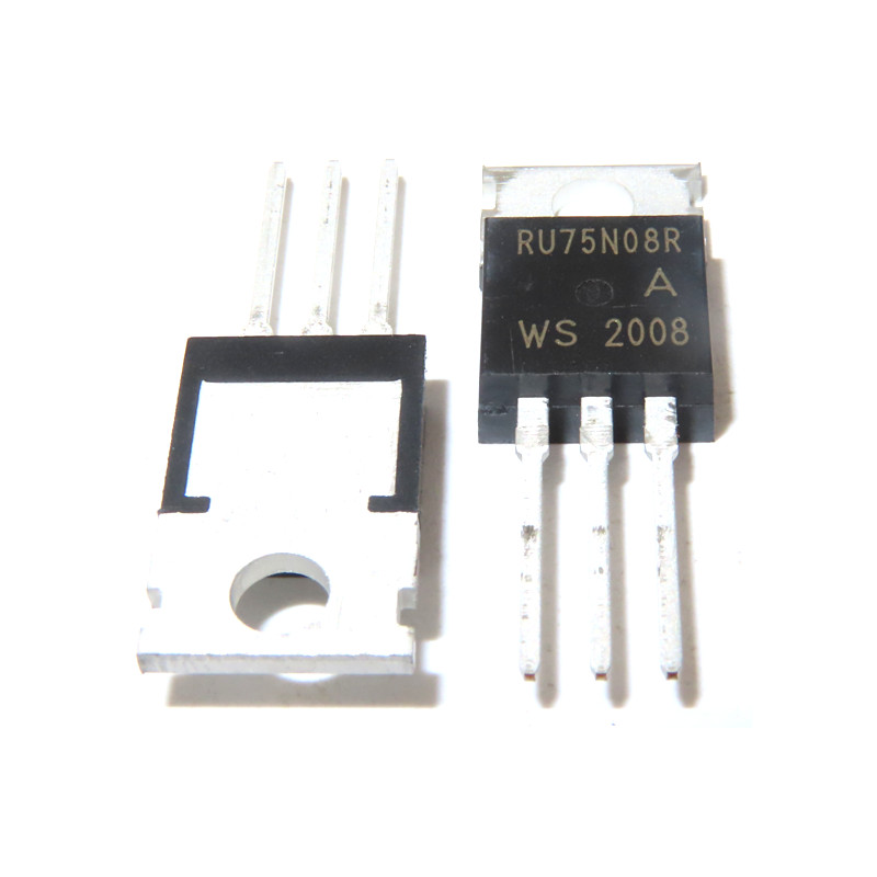 ในประเทศ 75N08 RU75N08R Ruijun Field Effect Tube High Power 75V 80A อินไลน์ TO-220