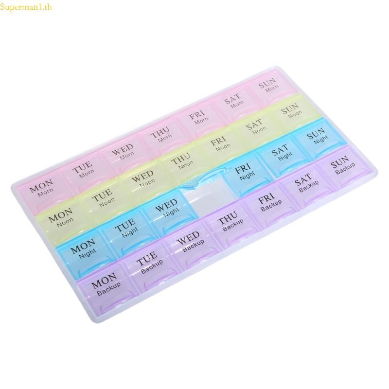 Best Creative 7-Day Mediplanner สําหรับกล่องยาใสรายสัปดาห์แท็บเล็ตสําหรับ Pill Organizer สําหรับกรณี