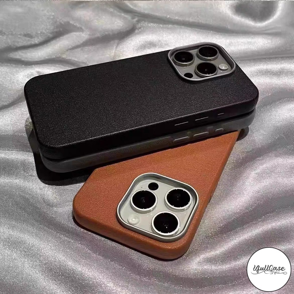 เคสไอโฟน 16 สำหรับ IPhone 12 11 15 16 13 14 Pro Max 15 14 16 6S Plus XR X XS ฝาครอบพื้นผิวหนังย้อนยุคสีทึบ