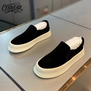 [CESIVEAR] รองเท้าถั่วลันเตาหนังแท้สําหรับผู้ชายแบบสวม 2025 …