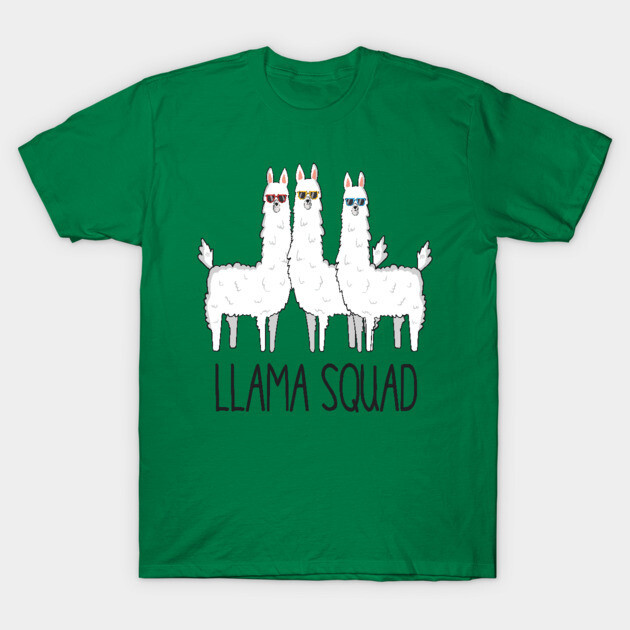 เสื้อยืด Vintage Llama Squad, Funny Cute Llama T-Shirt แท้ Cotton 100% น่ารัก ใส่สบายๆ สวยๆ