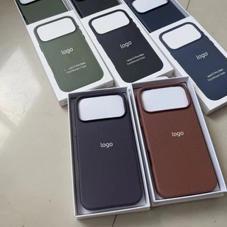 เหมาะสําหรับ iPhone 17 Pro Max Leather 17air Fiber Patterned Magnetic Phone Case พร้อมแอนิเมชั่น