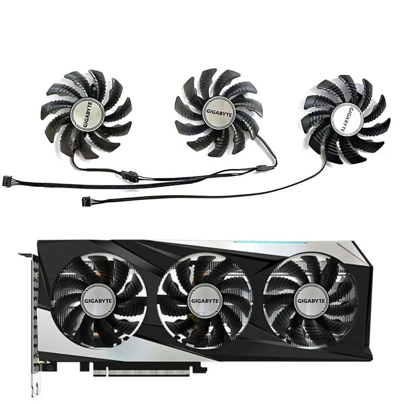 ยี่ห้อใหม่ 75 มม.4Pin PLD08010S12HH RTX3060 3060TI GPU พัดลมสําหรับ GIGABYTE GeForce RTX3050 3060 30