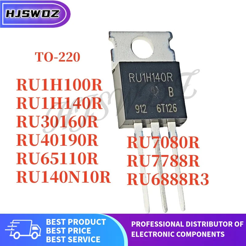 1-5PCS RU1H100R RU6888R3 RU30160R RU7788R RU1H140R RU140N10R RU40190R RU7080R RU65110R TO-220 Field 